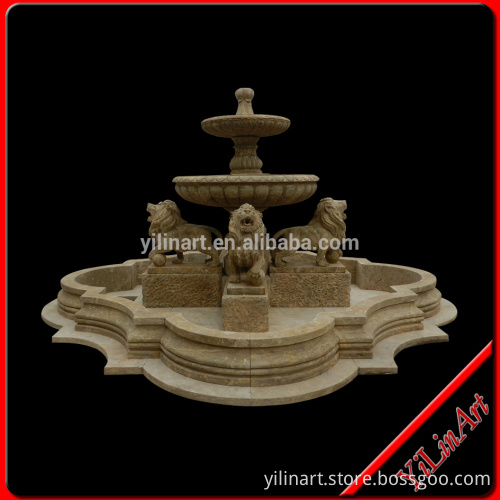 Stone Fountain With Lion Carving (YL-Z019)